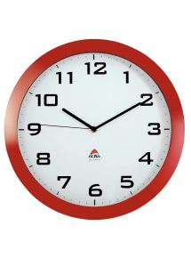 Horloge silencieuse diamètre 38cm rouge