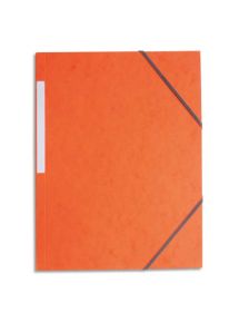 Chemise simple à élastique 24x32cm, carte lustrée, orange