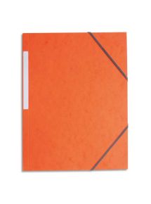 Chemise simple à élastique 24x32cm, carte lustrée, orange