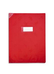 Protège-cahier 17x22cm, plastique Strong line, rouge