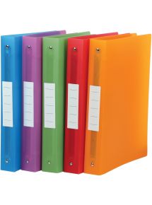 Classeur en polypropylène COLOR FRESH, format A4+, dos 4 cm, jaune orangé