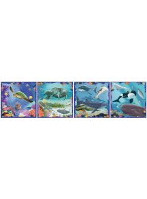 Boite de 4 puzzles UP progressifs, les animaux marins
