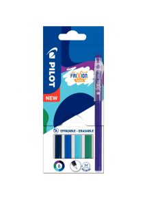 Pochette de 6 rollers frixion ball stick  tons froids