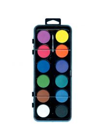 Palette ovale avec 12 pastilles et 1 pinceau