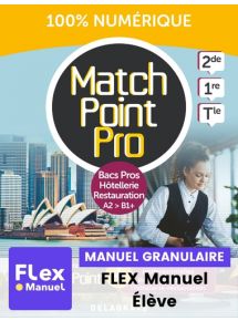 Match Point Pro Hôtellerie Restauration Bac Pro 2de, 1re, Tle (2025) - FLEX Élève 1 an – Manuel numérique seul