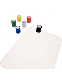 Aimant extra-fort 10x6mm, coloris assortis, carte de 12