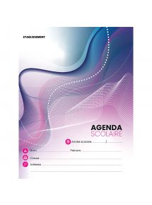Agenda scolaire 17x22cm, 80 pages, 2 pages par semaine