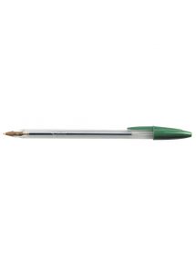 Stylo bille pointe moyenne Bic Cristal, écriture 0,5mm, vert