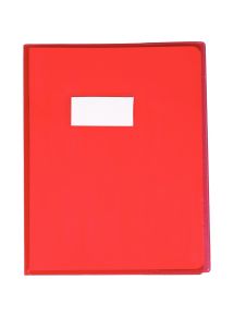 Protège-cahier en PVC 22/100ème, pour format 17x22 cm, rouge