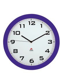 Horloge silencieuse diamètre 38cm prune