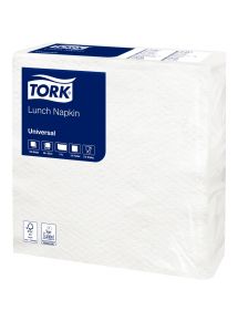 Paquet de 100 serviettes blanches 1 pli 30x30cm