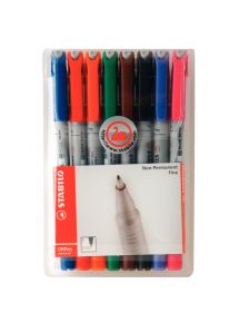 Pochette de 8 feutres Ohpen effaçables 0,7mm assortis