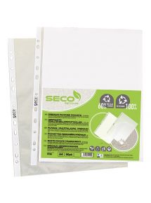 Sachet de 50 pochettes perforées en polypropylène recyclé 8/100ème