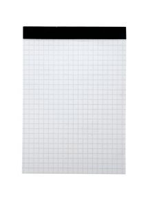 Bloc de bureau sans couverture format A6, petits carreaux, papier 60g