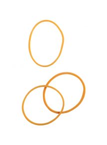 Bracelet caoutchouc étroit blond standard 40x1,8mm, boîte de 100g