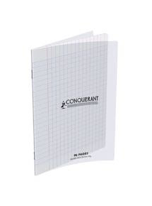 Cahier polypro 24x32cm, 192p, grands carreaux, incolore