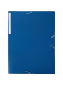 Chemise 3 rabats élastique polypro, pour format A4, bleu