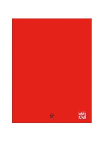 Cahier polypro 21x29,7cm, 96p, grands carreaux, rouge
