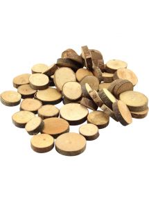 Sachet de 1kg de rondelles en bois diamètres assortis