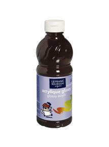 Flacon 500ml d'acrylique Glossy Lefranc Bourgeois, chocolat