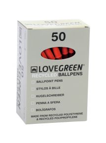Boite de 50 stylos Lovegreen rouge
