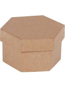 Lot de 10 boîtes hexagonales en carton, diamètre 8 cm