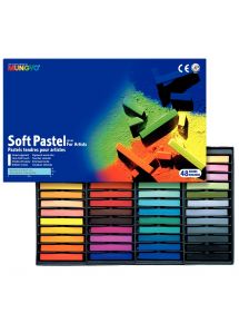 Boîte de 48 pastels sec carre assorties