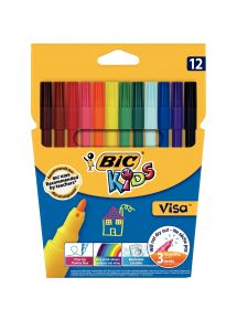 Feutre de coloriage Visa pointe fine, étui de 12