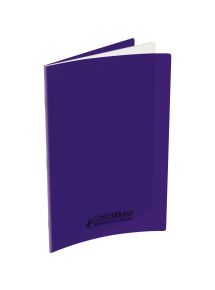 Cahier polypro 21x29,7cm, 96p, grands carreaux, violet