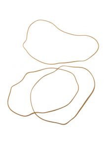 Bracelet caoutchouc étroit blond standard 180x1,8mm, boîte de 100g