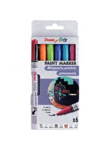 Pochette de 6 marqueurs peinture fun assortis