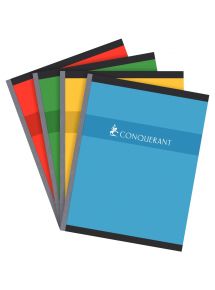 Cahier broché 192 pages Conquérant, format 17x22 cm, petits carreaux, papier 70g