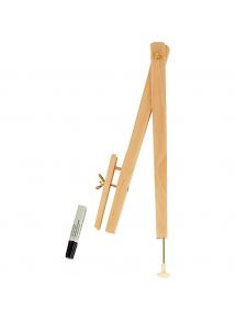 Compas à tableau en bois pour marqueurs dimensions 40 cm de longueur