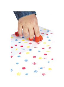 Set de 24 doigtiers en caoutchouc pour gouache. 8 modèles assortis