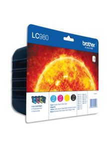 Cartouche jet d'encre Brother LC980VALBP, multipack noir et couleurs