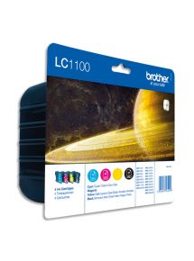 Cartouche Brother jet d'encre LC1100VB1P, multipack noir et couleurs