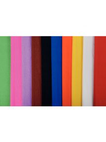 Papier crépon standard, format 2x0,5m, paquet de 10 feuilles assorties