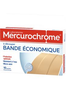 Boite de 10 pansements bande économique 10x6cm