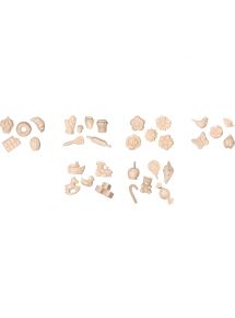 Lot de 6 mini moules en silicone formes assortis