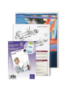 Lot de 10 étuis en PVC 2 volets 14/100ème pour format A4