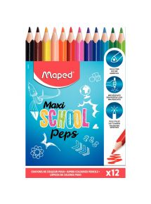 Crayon de couleur Maxi Color'peps, boîte de 12 