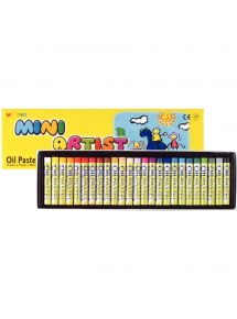 Pastel à l'huile Mungyo ø8mm, boîte de 24 couleurs assorties