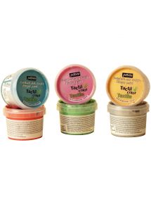 Lot de 6 pots 100ml de peinture aux doigts pour textile, assortiment 2