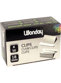 Boîte de 50 clips nickelé 18mm/4mm
