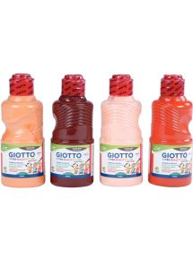 Lot de 4 Flacons 250ml de gouache couleurs de peaux
