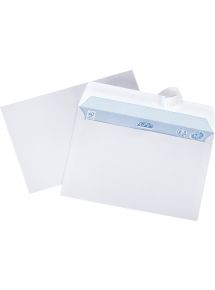Enveloppe blanches auto-adhésives 114x162 mm, 80g, boîte de 500