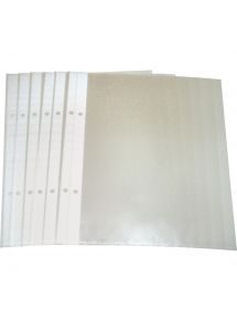 Paquet de 25 pochettes perforées en polypropylène 6/100ème, pour format 17x22 cm
