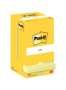 Lot de 12 blocs de 100 feuilles post-it notes 76 x 76 mm coloris jaune