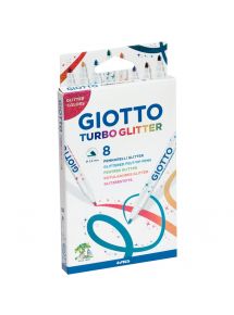 Feutre de coloriage Turbo Glitter mpointe moyenne, étui de 8 couleurs pailletées assorties