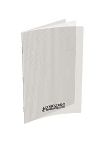 Cahier polypro 21x29,7cm, 96p, petits carreaux, incolore